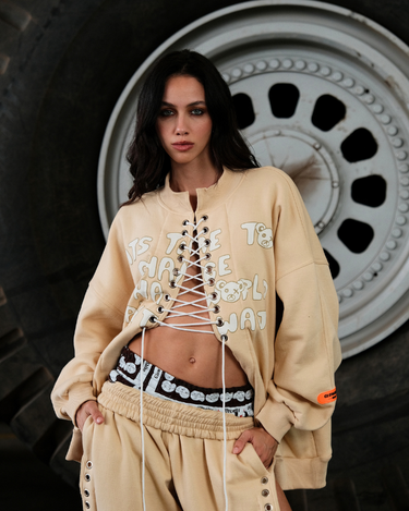 Casaco Re-Use Ilhós de Moletom