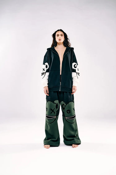 Hoodie Ziper Bear Mood