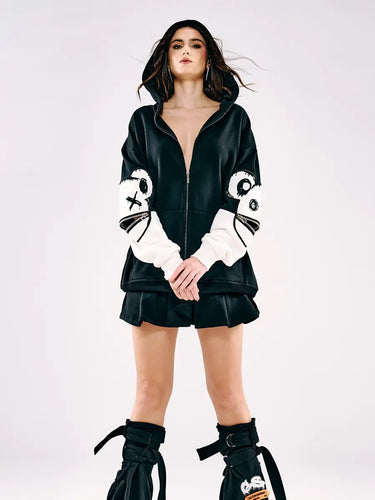 Hoodie Ziper Bear Mood